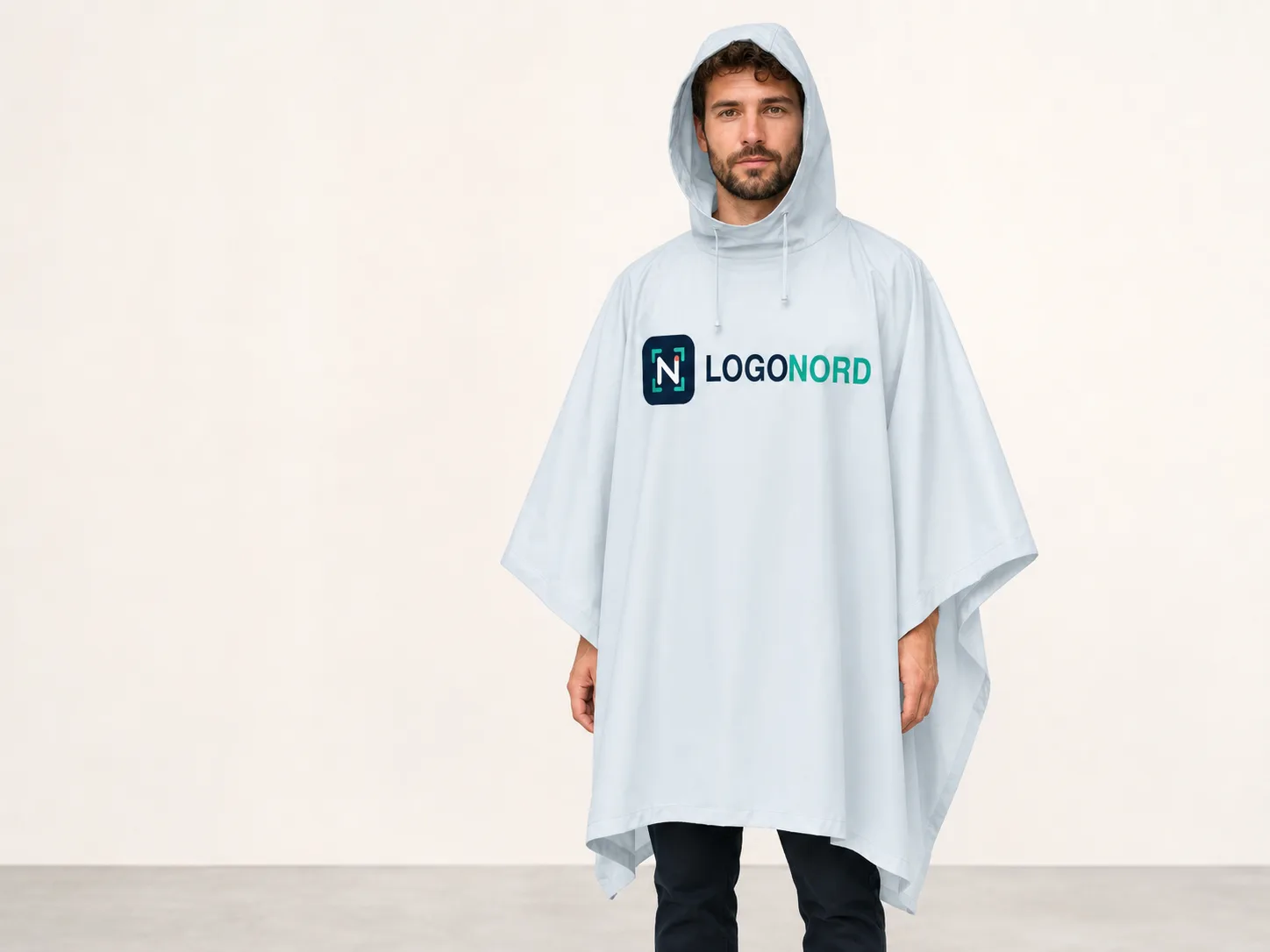 Custom printed rain poncho