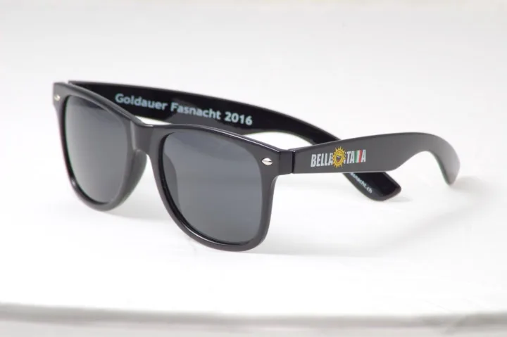 Printed sunglasses production example