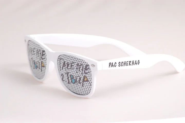 Printed sunglasses production example